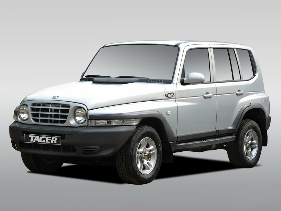 Коврики текстильные "Классик" для SsangYong Tager (suv / KJ) 1996 - 2011, темно-серые, 4шт.