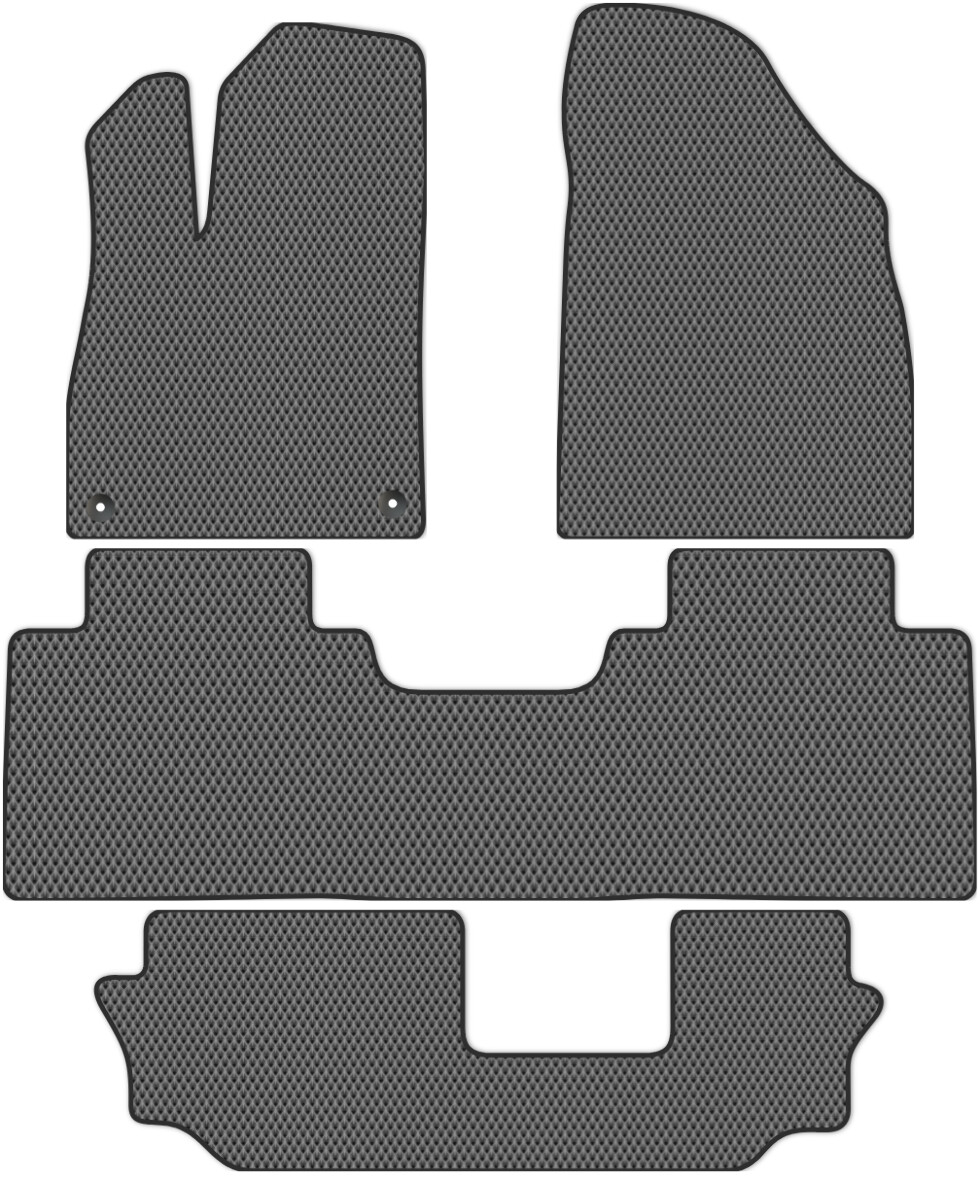 Коврики ЭВА "EVA сота" для GAC GS8 II (suv) 2023 - Н.В., серые, 4шт.
