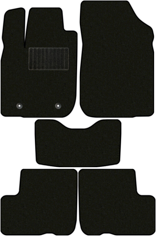 Коврики текстильные "Стандарт" для Лада Ларгус I (универсал / R90) 2012 - 2021, черные, 5шт.