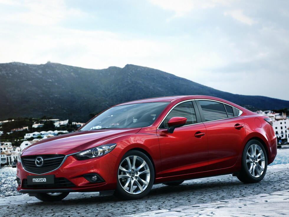 Коврики ЭВА "EVA ромб" для Mazda 6 (седан / GJ) 2012 - 2015, черные, 4шт.